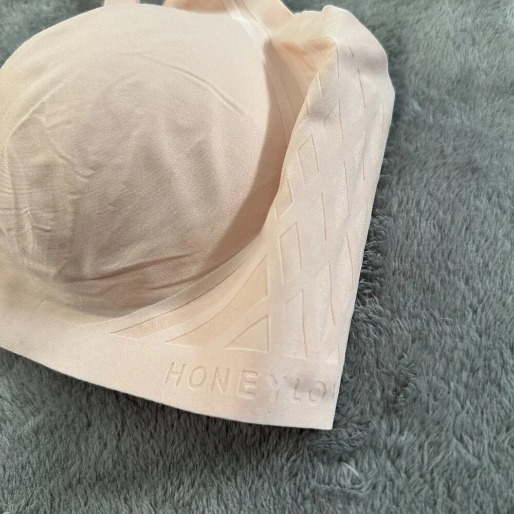 Honeylove V-Neck Bra Women's size 1X 40 C/D Pads Included Adjustable Straps